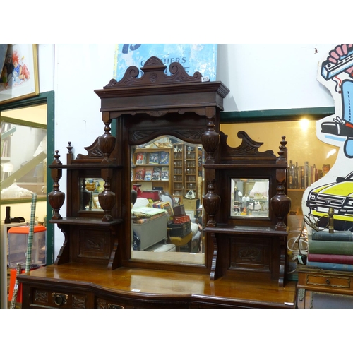 462 - An antique mahogany mirror backed sideboard.