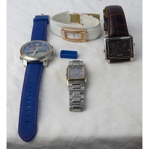 504 - A Sekonda wrist watch and three others.