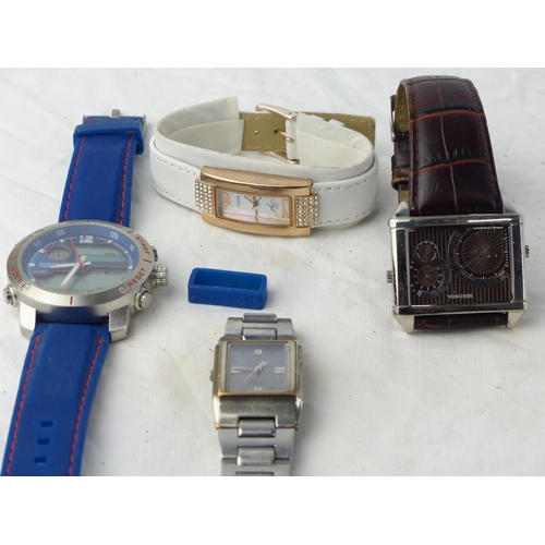 504 - A Sekonda wrist watch and three others.