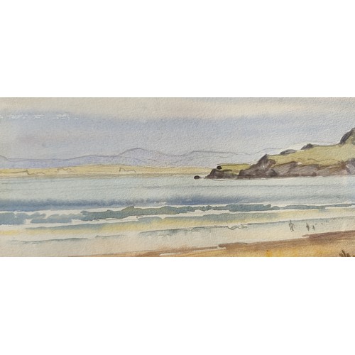 53 - A framed watercolour 'Marble Hill Strand, Donegal' signed Alymer G Armstrong.39x35