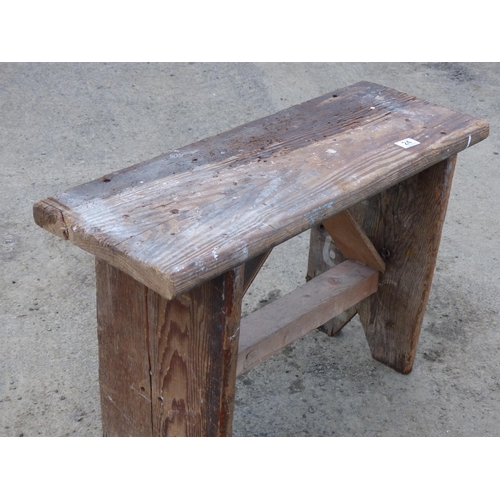 24 - A handmade wooden carpenters stool/ bench.