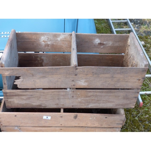 5 - Three antique wooden egg boxes/ crates. .