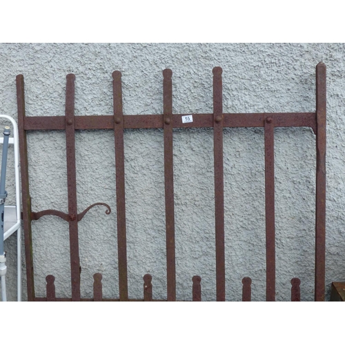 55 - A stunning antique blacksmith forged gate.