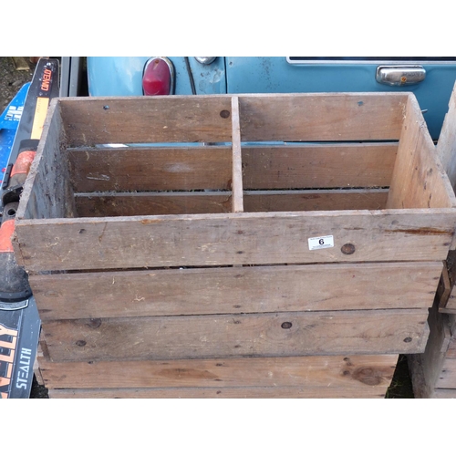 6 - 2 antique wooden egg boxes/ crates. .