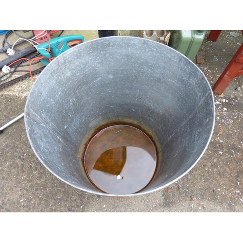 64 - A large metal planter/bin both are 65cm tall and 45cm wide