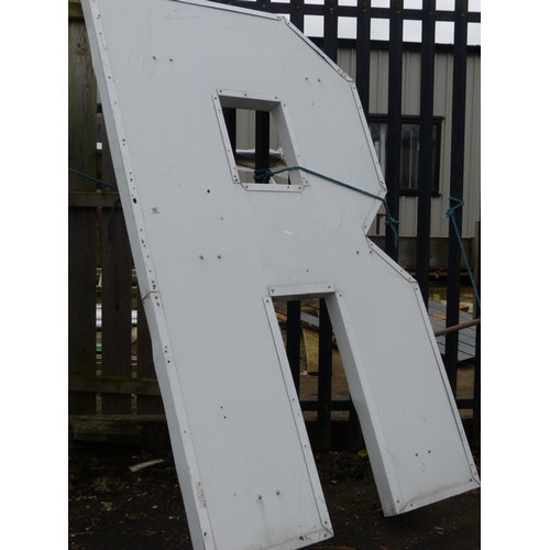 86 - A large Iconic letter 'R', from the Ramore Restaurant, Portrush.