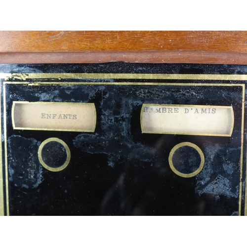 118 - An antique French 4 room servants bell box.