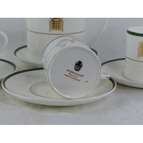 146 - A stunning Wedgwood 'Westminster/ Houses of Parliament' crested coffee set.