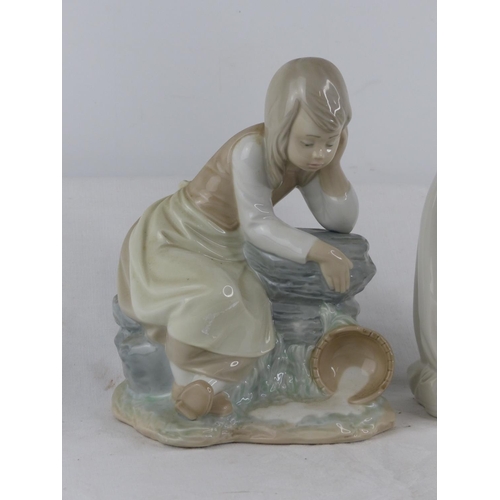 148 - Two Lladro Nao figures.