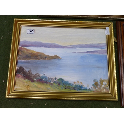 165 - A framed oil painting 'Bringing in the Hay' signed J G Russell and more.