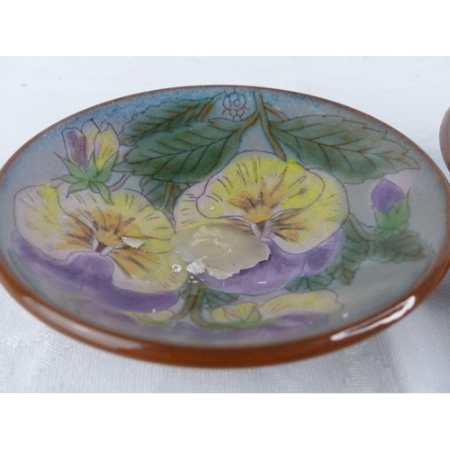 169 - A pair of decorative floral 'Chelsea Pottery' plates.