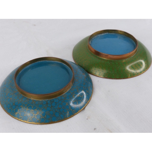 181 - Two small Cloisonné pin trays/ dishes.