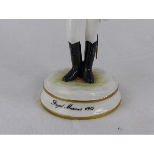 204 - A limited edition Michael Sutty hand painted porcelain figure 'Royal Marine Officer'.