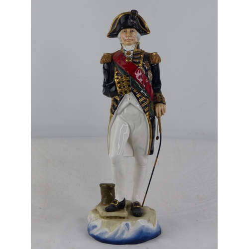 207 - A large limited edition Michael Sutty hand painted porcelain figure 'Lord Nelson'. (small break conn... 