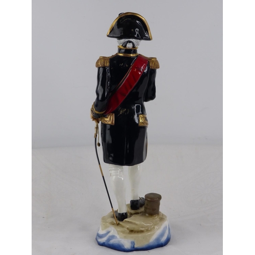 207 - A large limited edition Michael Sutty hand painted porcelain figure 'Lord Nelson'. (small break conn... 