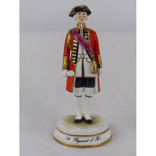208 - A limited edition Michael Sutty hand painted porcelain figure '7th Regiment of Foot'