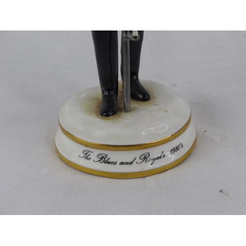 209 - A limited edition Michael Sutty hand painted porcelain figure 'The Blues and Royals 1980's'.