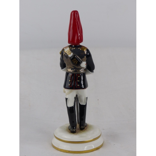 209 - A limited edition Michael Sutty hand painted porcelain figure 'The Blues and Royals 1980's'.
