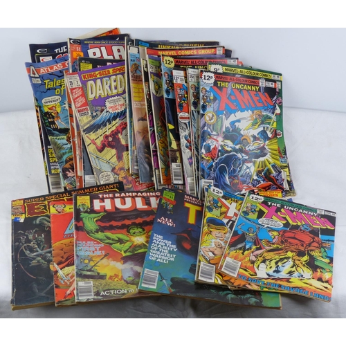 218 - A large collection of vintage of Marvel comics.
