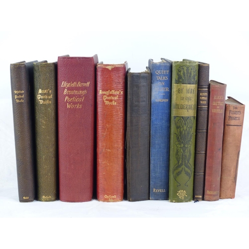 234 - A collection of leather bound poetry books and more.