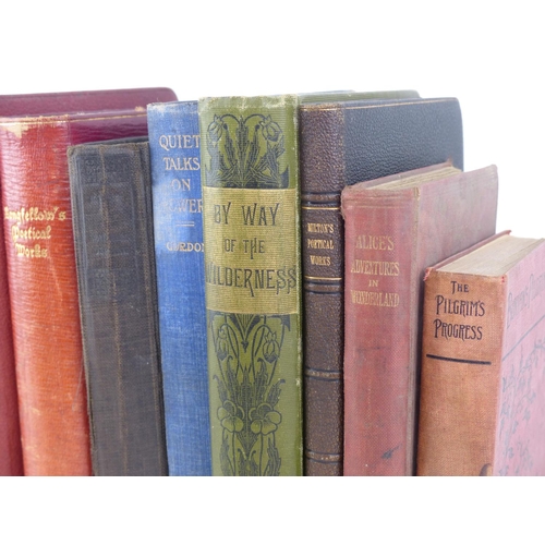 234 - A collection of leather bound poetry books and more.