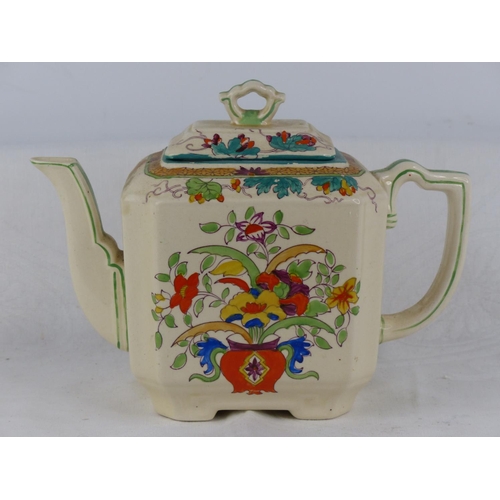 242 - An early Mason's Ironstone hand painted teapot.