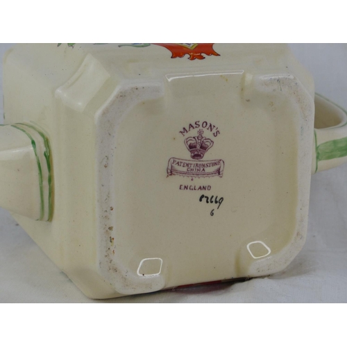 242 - An early Mason's Ironstone hand painted teapot.