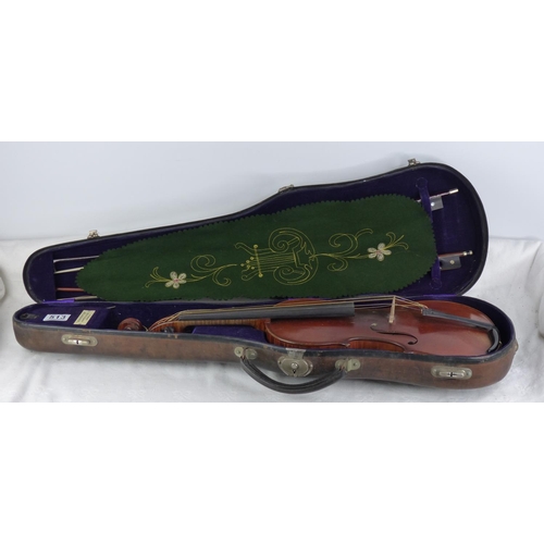 513 - A stunning antique violin by renowned French makers, CH J B Collin Mezin, with interior paper label ... 