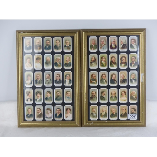 557 - 2 framed sets of vintage Will's Cigarette cards.