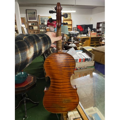 513 - A stunning antique violin by renowned French makers, CH J B Collin Mezin, with interior paper label ... 