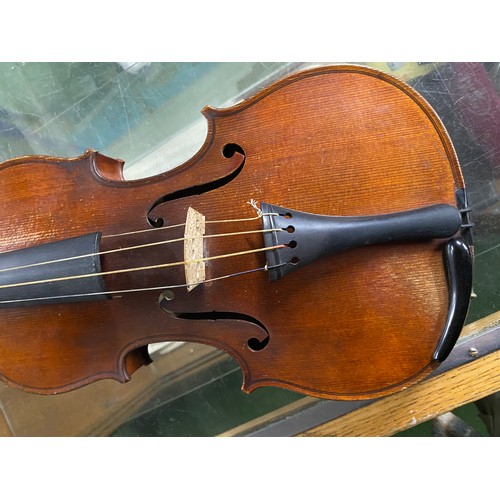 513 - A stunning antique violin by renowned French makers, CH J B Collin Mezin, with interior paper label ... 