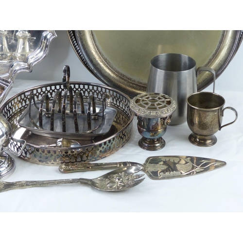 106 - A very large lot of EPNS and silver plate ware.