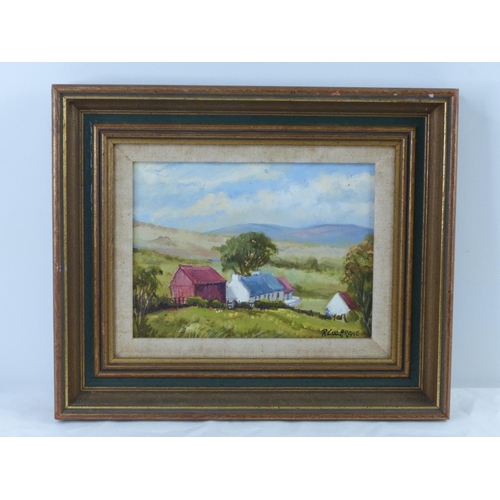 21 - A small framed oil painting 'Glen House, Cavanreagh, Draperstown', by R Cochrane. Measures 31cm x 26... 