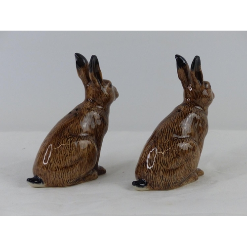 42 - A pair of Quail ceramic 'Hare' salt and pepper shakers.