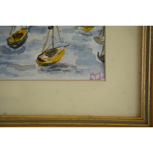 112 - A framed watercolour signed Mary McIntosh, measuring 32cm x 25cm.