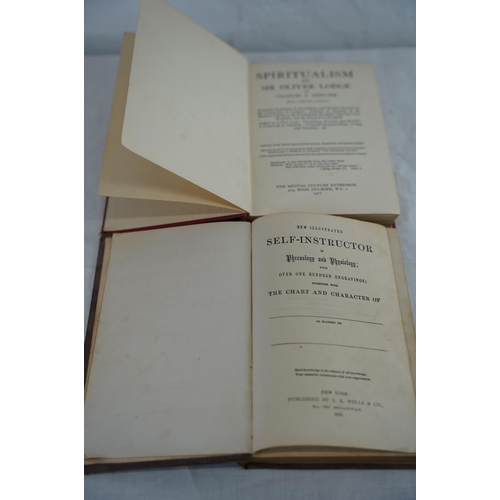 143 - A vintage book 'Spiritualism and Sir Oliver Lodge' by Charles A Mercier and early copy of 'Phrenolog... 