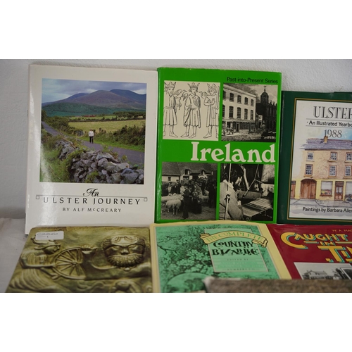 153 - A lot of 16 local interest books to include A History of Linen in the North West, Dictionary of Celt... 