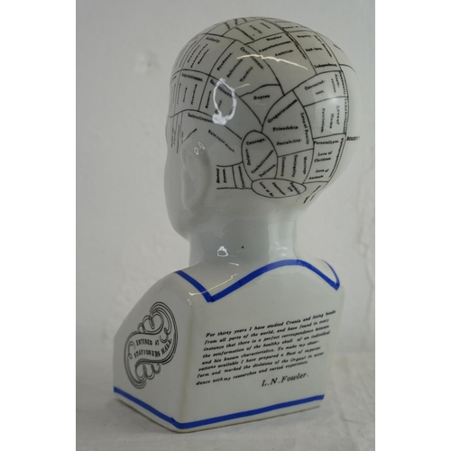 167 - A large ceramic Phrenology head.