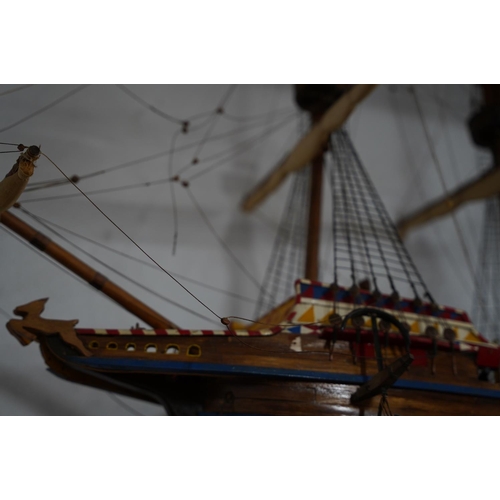 170 - A stunning large hand made Galleon ship, 'The Golden Hinde' 1579, measuring 39