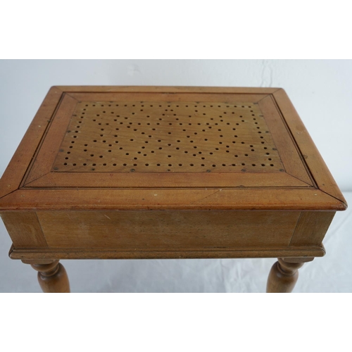 179 - An unusual wooden stool, measuring 37cm x 30cm.