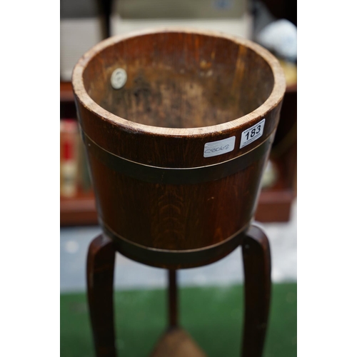 183 - An R A McLister & Co Ltd, Dursley barrel shaped planter, measuring 92cm.