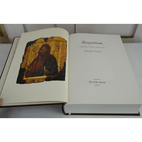 440 - A set of three Folio Society books  'John Julius Norwich Byzantium', 2003.