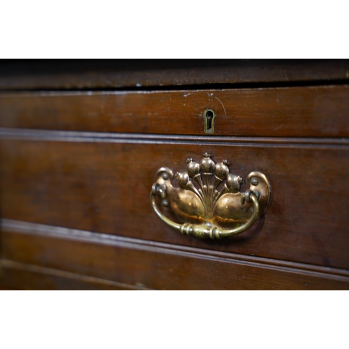 118 - An antique mahogany display cabinet/chest of drawers, measuring 197cm x 106cm.