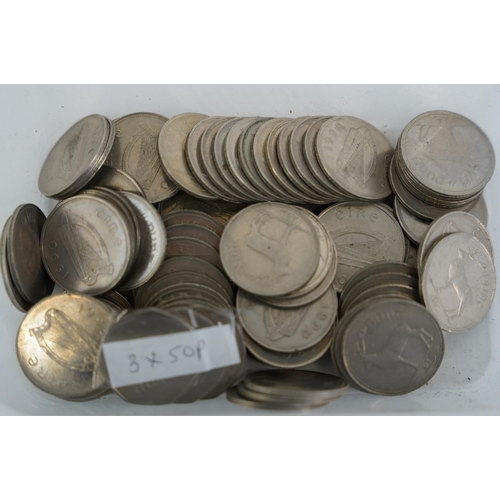 273 - 900g of Irish £1.00 and 50p coins.