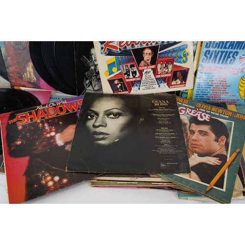 299 - A selection of vintage records/albums to include The Bee Gees, Joe Cocker, Grease and more (some sle... 