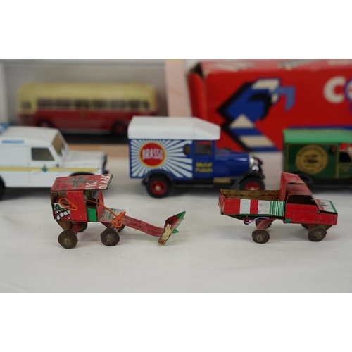 304 - A boxed Corgi Seddon Akinson Container truck, a miniature cased 'Keep Belfast Tidy' double decker bu... 