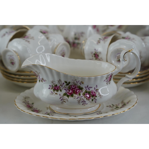 318 - A large Royal Albert bone china 'Lavender Rose' tea, coffee and dinner ware set.