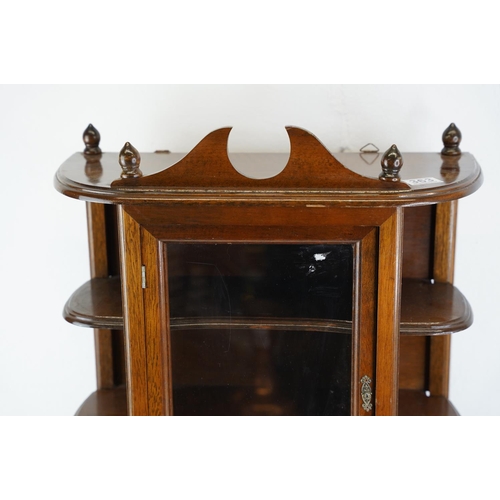 363 - A small wall mounted display cabinet, measuring 52cm x 49cm.