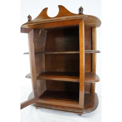 363 - A small wall mounted display cabinet, measuring 52cm x 49cm.