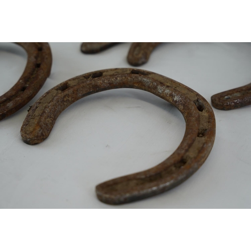 373 - 6 antique Lucky horseshoes.